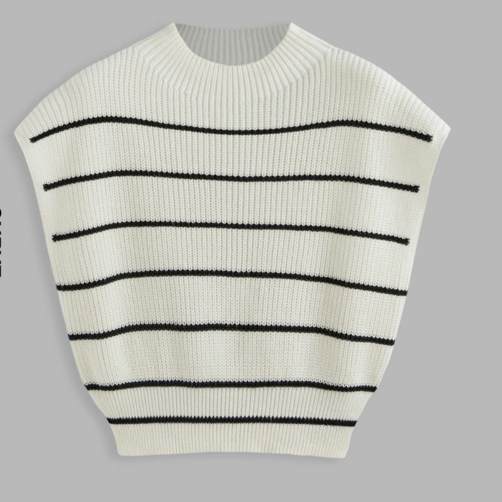 Cider Striped Knit Sweater Vest